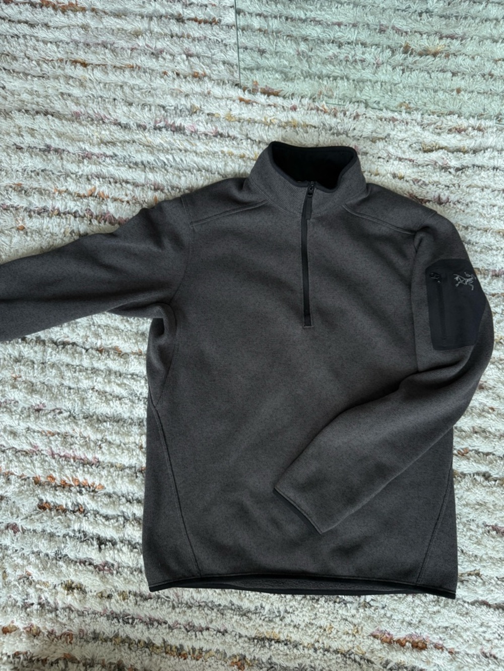 Arc'teryx Men's Zip-Neck Fleece Pullover - Gray